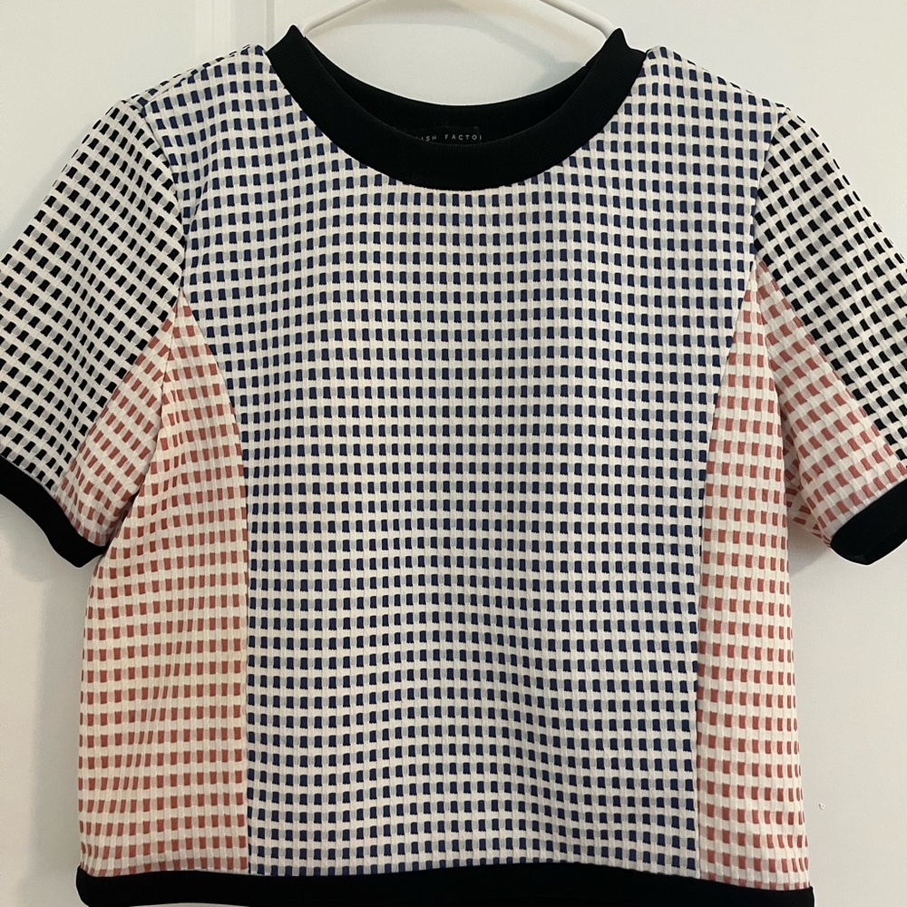 English Factory Geometric Short Sleeve Dress Shirt